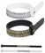 Lot de 2 couteaux de taille de bague, pour mesurer la taille des doigts, le tour de doigt, le tour de doigt, noir et blanc, Caoutchouc