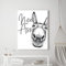 GOSRD Poster mit Zitat „Nice Ass“, Vintage-Esel, Schwarz-Weiß, Wandkunst, Bilder, Leinwandgemälde, Drucke für Toilette, Badezimmer, Dekoration, 50 x 75 cm, ohne Rahmen
