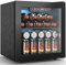 Electactic - Raffreddatore di vino per 12 bottiglie/48 lattine, mini porta in vetro per frigorifero con ripiani regolabili, visualizzazione digitale della temperatura, frigorifero piccolo non
