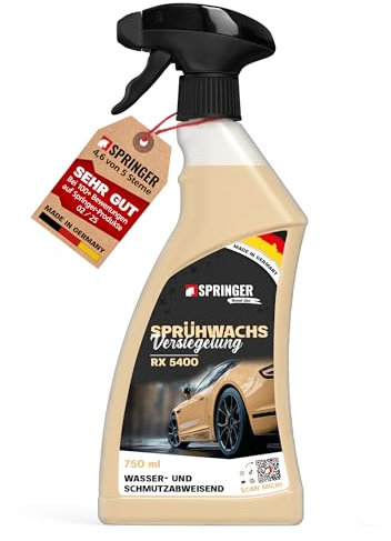 SPRINGER RX5400 - - Sprühwachs 750 ml - - Made in Germany - - Wasser- & schmutzabweisende Versiegelung - - Auto-Wachs Hochglanz - - Wax Spray farbauffrischend & lackschützend