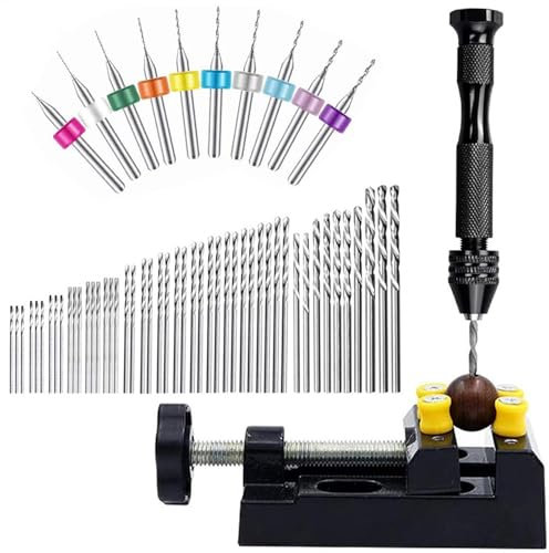Taladro de mano con tornillo de banco, brocas de pequeñas | Kit de taladro manual, taladro de mano, taladro de joyería, taladro de resina, herramienta de perforación de joyería para moldes de