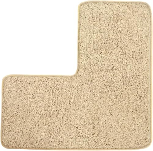 Generico Tappetino da Bagno a Forma di L,Tappeto da Bagno,Tappeto da Bagno Morbido Assorbente Acqua,Tappetino Doccia angolare,Tappeto Lavabile per Doccia Quadrata