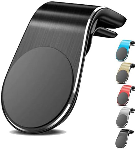 XIBHDN Mobile Phone Navigation Magnetic Bracket,L Type 360° Rotatable Car Phone Mount,Universal Car Cellphone Holder Strong Magnet Mount for Any Smartphone (Black)
