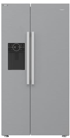 Hotpoint 578 Litre Side-By-Side American Fridge Freezer - Stainless Steel
