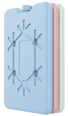 HOME SOLAZZIA 3 Unidades de acumuladores de frío de Multicolor para Bolsa isotérmica | 200 ml Placas de Hielo ultradelgada y refrigerante | Ideal para Camping y Viajes
