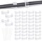 Desenda 40 PCS Clear Cable Management Clips, Self Adhesive Cable Tidy Wire Clips, Wire Holders for PC, Ethernet, TV, Car, Christmas Light