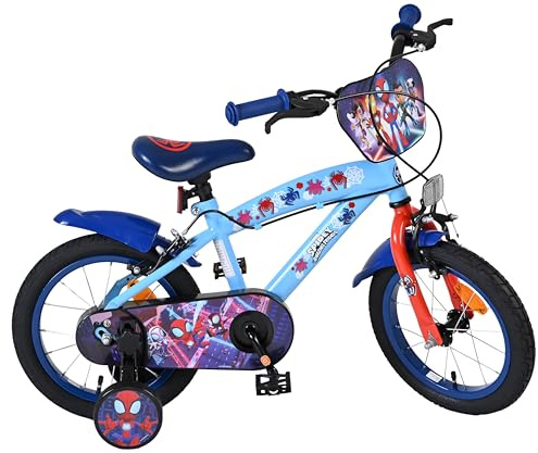 Volare Kinderfahrrad | 3–5 Jahre | Doppelte Handbremse, abnehmbare Stützräder, Pedalreflektoren & Trinkflasche | Verstellbarer Sattel | Geschenk für Mädchen