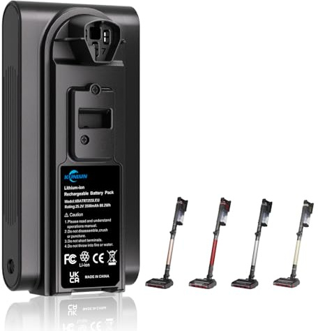 KUNLUN 3500mAh Compatible for Shark XBATR725SLEU Battery | For Shark IZ400UK, IZ400UKT, IZ400UKTSB, IZ420UKT Cordless Vacuum Cleaners, 25.2V Lithium Ion XBATR725SL Battery