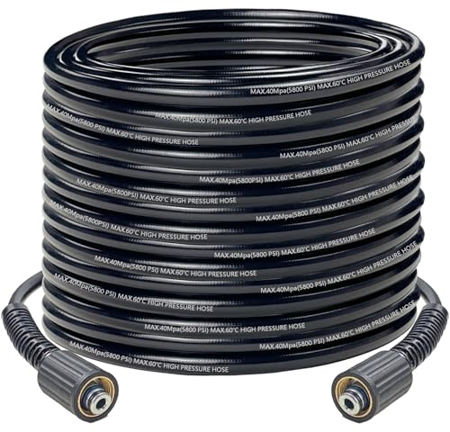 20M/65.6FT High Pressure Washer Hose,M22 14mm Kink Resistant Power Washer Hose,5800PSI Pressure Asher Accessory,Female Replacement Jet Wash Hose for Most Brands