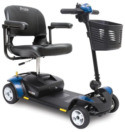 Go Go Elite Traveller Sport Mobility Scooter with EZ-Turn™ Technology, 37 Turning Radius, 4mph, Lightweight Travel Scooter, 4-Wheel Portable Design, 147kg Capacity (Blue)