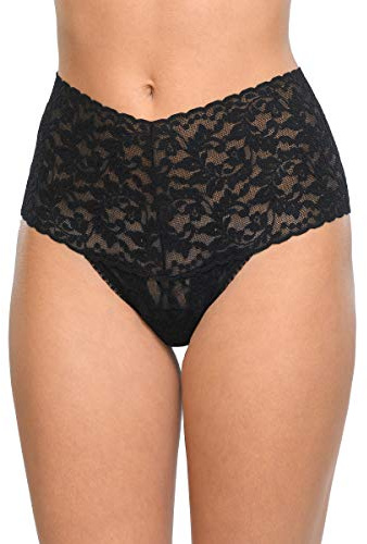 Hanky Panky Signature Lace Retro Thongs, No VPL, 3 Pack, One Size 0-12