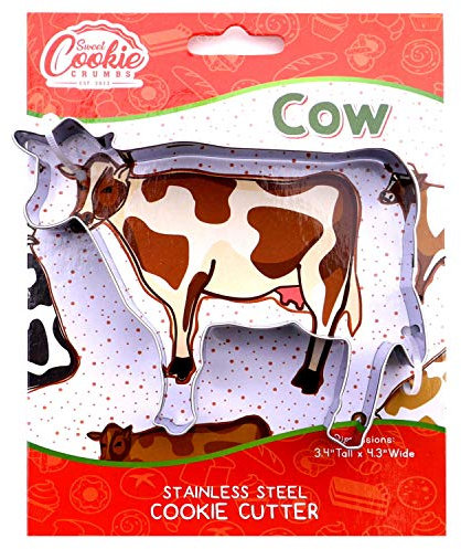 Ausstechform mit Kuhfarm, hochwertiger lebensmittelechter Edelstahl, spülmaschinenfest (Kuh)
