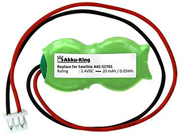 Akku-King Backup, CMOS Knopfzelle kompatibel mit Toshiba Satellite A10-131, A15, A45-S120, A10-S203 - ersetzt GDM710000041 P000257640 - NI-MH 20mAh