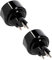 2er Set LED Universum Reiseadapter für Schutzkontakt-/Euro-Stecker (Typ F) auf Schweiz Liechtenstein Steckdose (Typ J) - schwarz | Reisestecker Steckdosenadapter 1508642