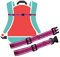 GURTIES Brustgurt für Rucksack mit Reflektor, verstellbar, als Ersatz, zum Nachrüsten, Kinder und Erwachsene, Made in Germany (pink mit Reflektor)
