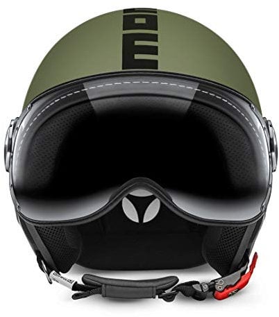 MOMO Design 10010020265 CASCO DEMI JET FIGHTER CLASSIC VERDE OPACO/NERO TG.M/L