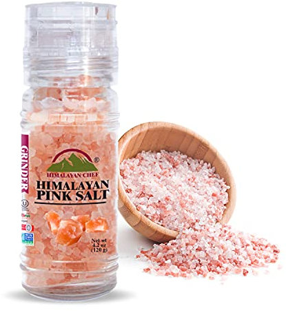 Himalayan Chef Molinillo de sal rosa del Himalaya, 4.2 onzas, (5303C)