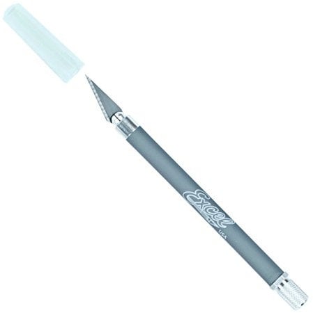 Excel K18 Grip-On Knife w/Safety Cap Carded - Grey