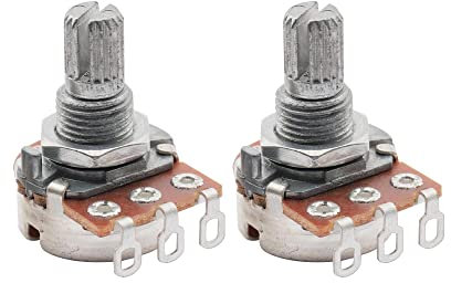 Musiclily Metrisch 18mm Mini Split shaft Poti A250K Gitarrenpotentiometers (2 Stück)