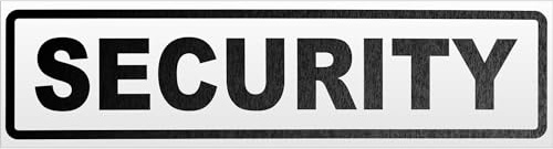 Kiwistar Security Magnetschild Schild magnetisch - 60cm Schwarz - reflektierend - Magnetfolie für Auto PKW Kfz
