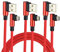 AAOTOKK(1Mètre/3Pied Câble Micro USB à 90 Degrés USB 2.0 A Angle Droit Câble de Synchronisation et de Charge Rapide Mâle à Micro Mâle Pour Android,Smartphones et Plus (Rouge/3Pack)