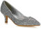 Damen Glitzer-Spitzschuhe, Slipper, niedriger Absatz, Party-Pumps Größe 36-42, Silber Glitter, 39 EU