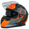 Motorradintegralhelm mit integrierter Sonnenblende und klappbarem Visier 917-OG-XL