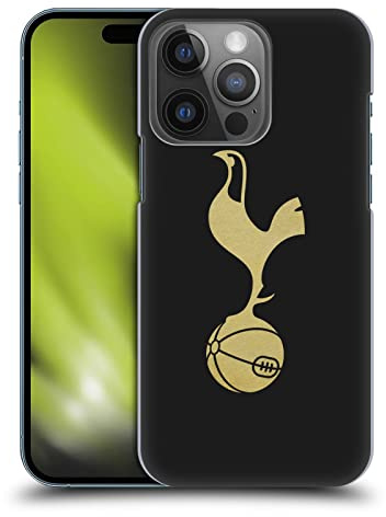Head Case Designs Offizielle Tottenham Hotspur F.C. Schwarz und Gold Badge Harte Rueckseiten Handyhülle Hülle Huelle kompatibel mit Apple iPhone 14 Pro