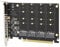 Akozon Scheda di Espansione M.2, Scheda Adattatore 4 Porte M.2 Nvme SSD Nvme Adattatore Convertitore Disco Rigido Lettore Espansione PCIE Kioxia a PCIE X16 Chiave M