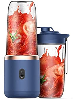 DieffematicJBJ Batidora Portatil TABELL Portable Electric Juicers Double Cups Juicer USB Fruit Blender Mini Orange Squeezer Auger Juicer Kitchen Home Appliance (Color : Blue, Size : 5v)