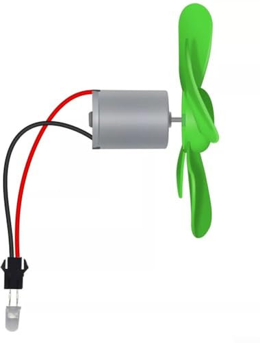 Mini Windturbine Motor, Wind Strom Generator, DIY Kleine Windturbine Generator, Alternative Energie Generator LED DIY Kit (ohne Blub)