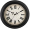 Plumeet Klassische Retro Wanduhr 30cm - Ruhig Ohne Tickgeräusche für Wohnzimmer, Schlafzimmer - Mit Römischen Ziffern, Schwarz