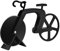 G.a HOMEFAVOR Tagliapizza a Forma di Bicicletta in Acciaio Inox Lame con Rivestimento Antiaderente Utensili da Cucina con Cavalletto, Nero