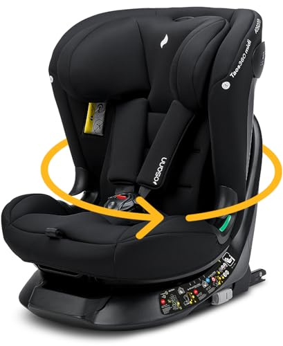 Osann Taos360 midi Kindersitz ab 1 Jahr, Reboarder 360 drehbar - black | 360 Grad drehbarer Kindersitz von 76-150 cm, Reboarder mit Isofix und Top-Tether an der Basis, Kinderautositz. 9-36 kg
