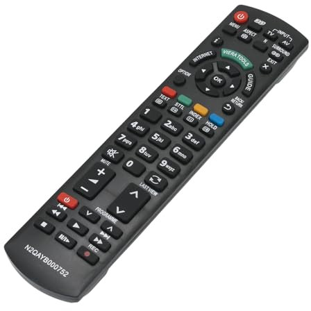 N2QAYB000752 Ersetzte Fernbedienung -VINABTY-fit für Panasonic Smart TV Fernbedienung N2QAYB000752 N2QAYB000753 TX-L32E5B TX-L60ETW5 TX-L47ET5 TX-P50XT50 TX-L37ET5 TX-L42EW5 TX-L55ET5
