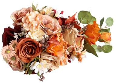 Pocoiau Brautstrauß, handgefertigt, Hochzeitsdekoration, Blumen, Kombi, Champagner-Rosenstrauß für anmutige Jubiläumsfeier