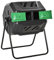 Outsunny Compostador Giratorio de 160L Contenedor de Compostaje de Jardín de Doble Cámara Compostadora con Aberturas de Ventilación y Patas de Acero 71x65x96 cm Negro y Verde