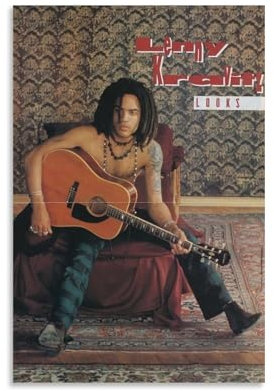 YRAEYWAER Lenny Kravitz Poster, ästhetische Dekoration, Wohnzimmer, Wohnzimmer, Wandkunst, Dekoration, Poster, 20 x 30 cm, ungerahmt, 9