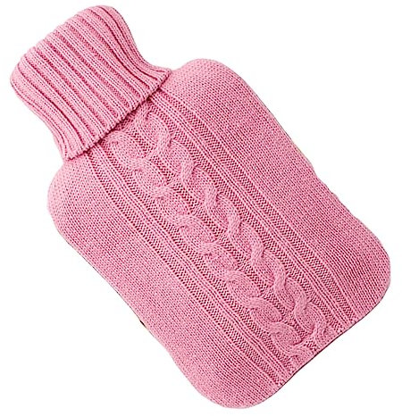 WOFASHPURET Housse Tricotée Rose Pour Bouillotte Étui Housse Dimensions Protection Confortable