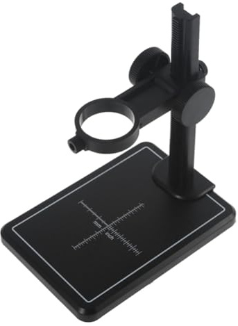 Jooehyer Microscope Stand with Scale Adjustable Stand Holder Bracket Large Base Microscope Endoscope Holder Stand Black