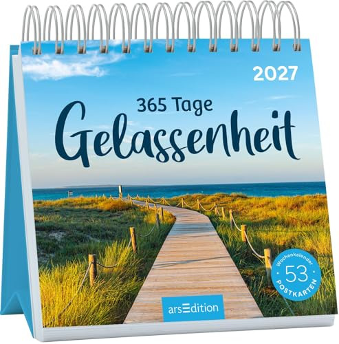 Postkartenkalender 365 Tage Gelassenheit 2027: Wochenkalender 2027, 53 Postkarten für entspannende Momente