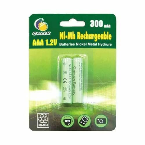 2 batteries rechargeables 1,2 Volts 300 mAh AAA