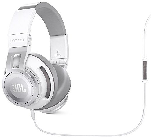JBL Synchros S500 Over-Ear Kopfhörer mit Apple/Universal Fernbedienung und Mikrofon - Weiß