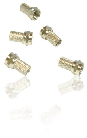 5 x vis et connecteurs de type F à visser pour câble Coaxial d'antenne TV/Satellite câble Coaxial RG6