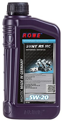 ROWE Hightec Synt RS HC SAE 5W-20-1 Liter PKW-Motoröl, vollsynthetisch (HC-Synthese) |Made in Germany