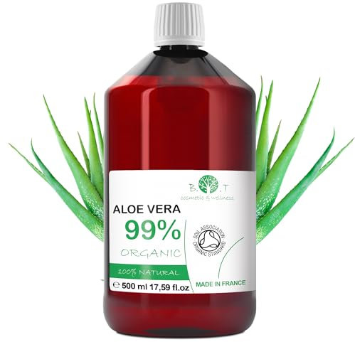 B.O.T cosmetic & wellness - BIO Fresh Aloe Vera Flüssigkonzentrat | 100% Natürlich und Rein | Haut- und Haarpflege | DIY Kosmetik | Vegan und Tierversuchsfrei, 500 ml