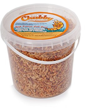 Chubby Mealworms Dried Gammarus Shrimp (1L Tub), Siberian Shrimps for Fish, High Protein, Ideal Koi & Aquarium Fish Food, Shrimps Food for Pond Fry, Reptiles, Young Turtles & Terrapins