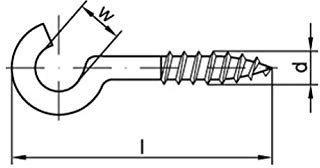 Gebogener Schraubhaken 50x3,3x16 Stahl galvanisch verzinkt 100 Stk