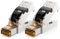 deleyCON 2x RJ45 Connettore 10 Gbit/s Senza Attrezzi Morsetto di Taglio LSA per LAN Ethernet Cavo di Posa - Per Cavi di Rete CAT6a CAT7 CAT7a CAT8 Cavo PoE Schermato Custodia in Metallo