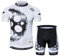 Radtrikot und Shorts Set Herren Atmungsaktiv Bike Shirt Sommer Outdoor Jugend Fahrradbekleidung - Wei� - X-Groß